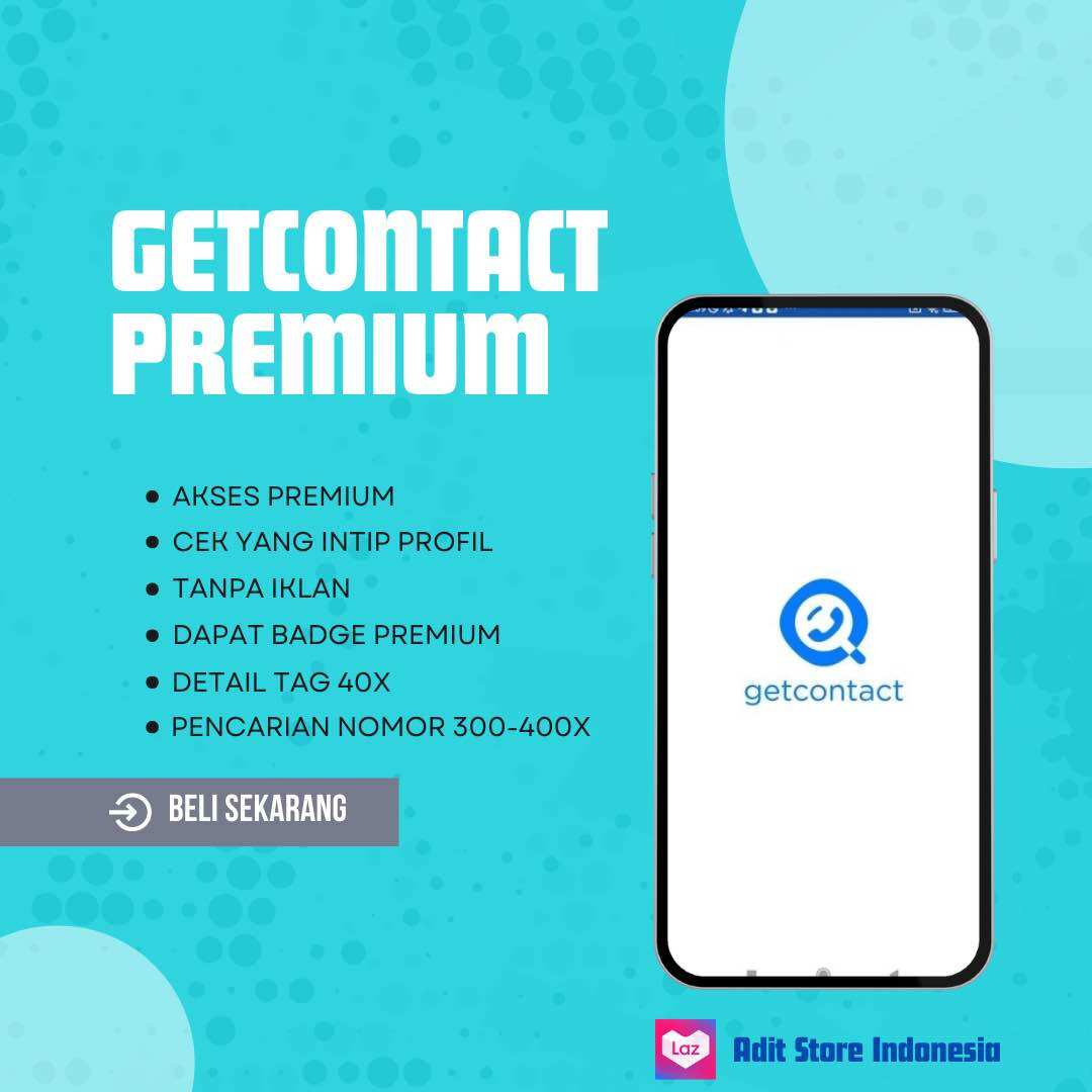 Getcontact Premium 1 month warranty Harga  15,500 rupiah*Gratis Ongkir