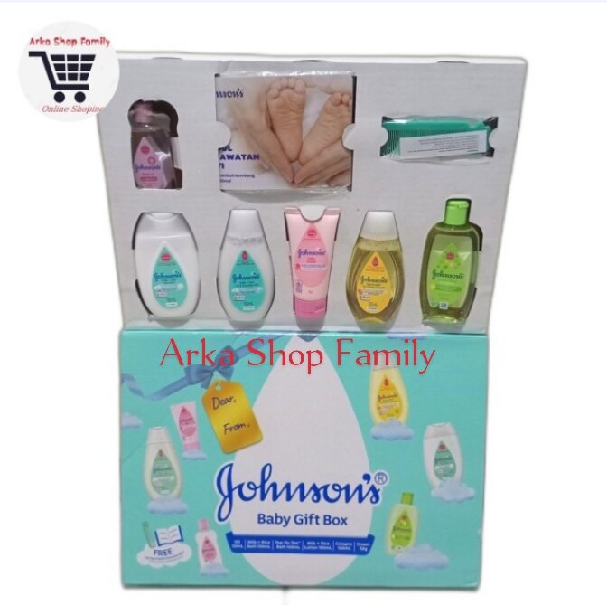JOHNSONS Baby hadiah box Set Paket Perlengkapan Bayi Hadiah Kado Hampers Newborn Johnson Johnson's
