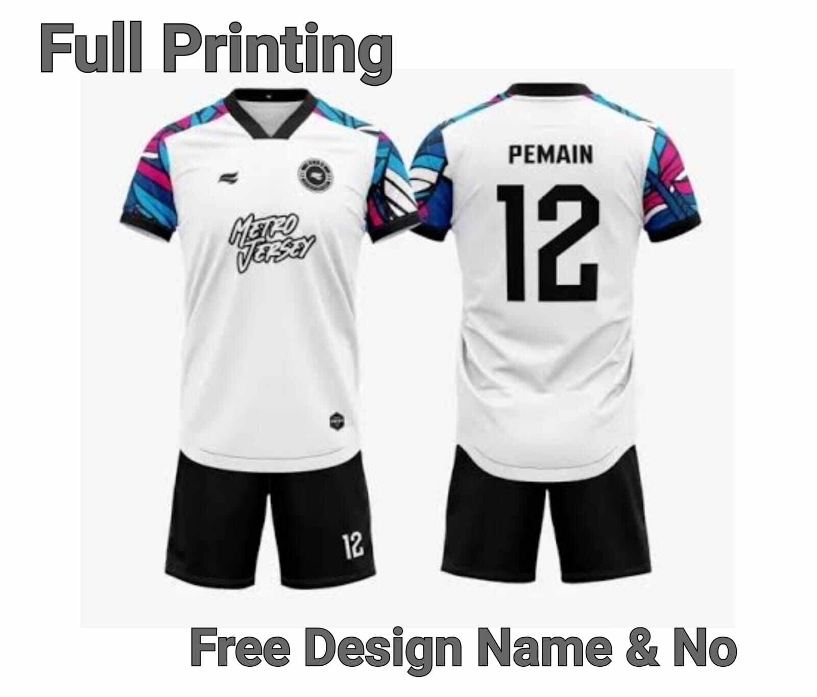 Hilya Cod Jersey Setelan Futsal Sepak Bola Full Printing Free Design