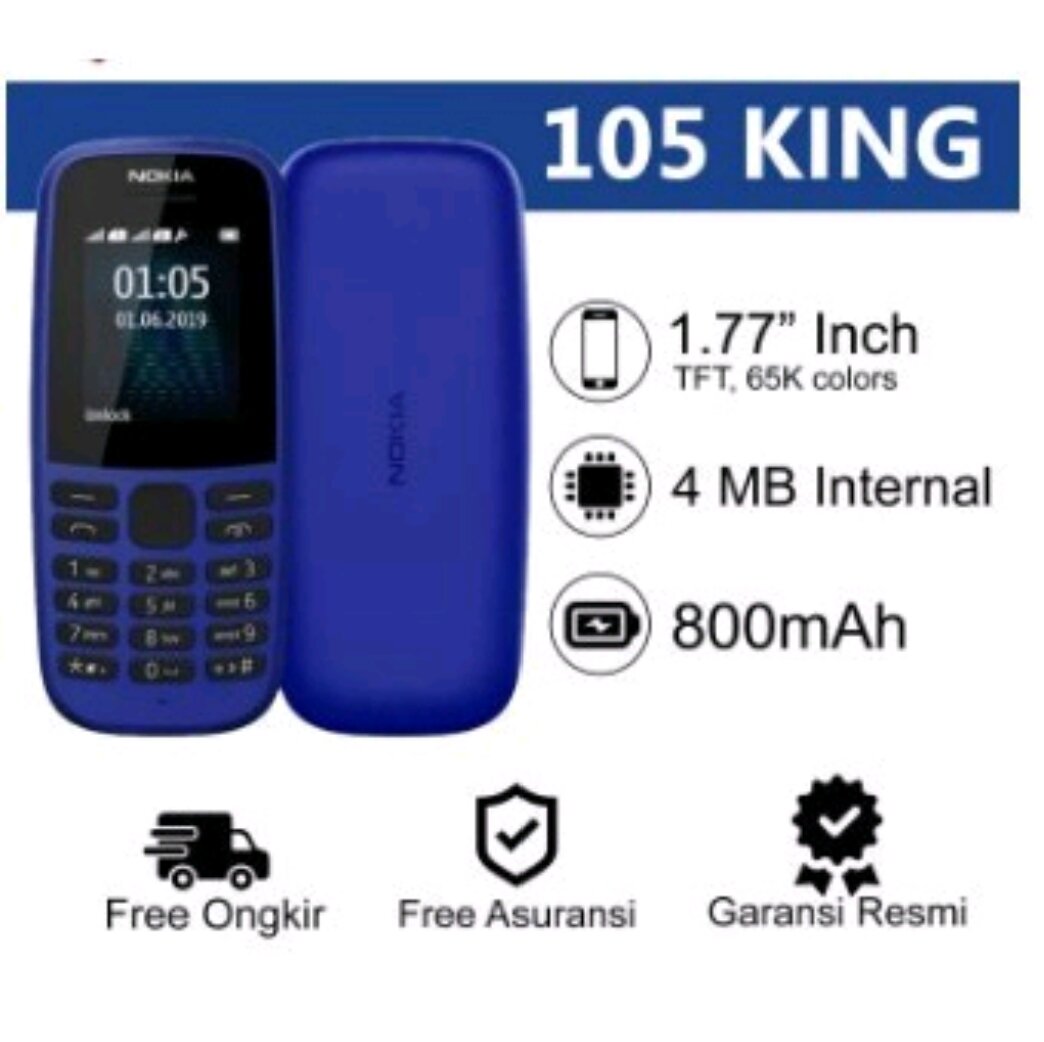 Nokia 105 2019 Dual SIM Baru Harga  299,000 Ringgit*Penghantaran Percuma