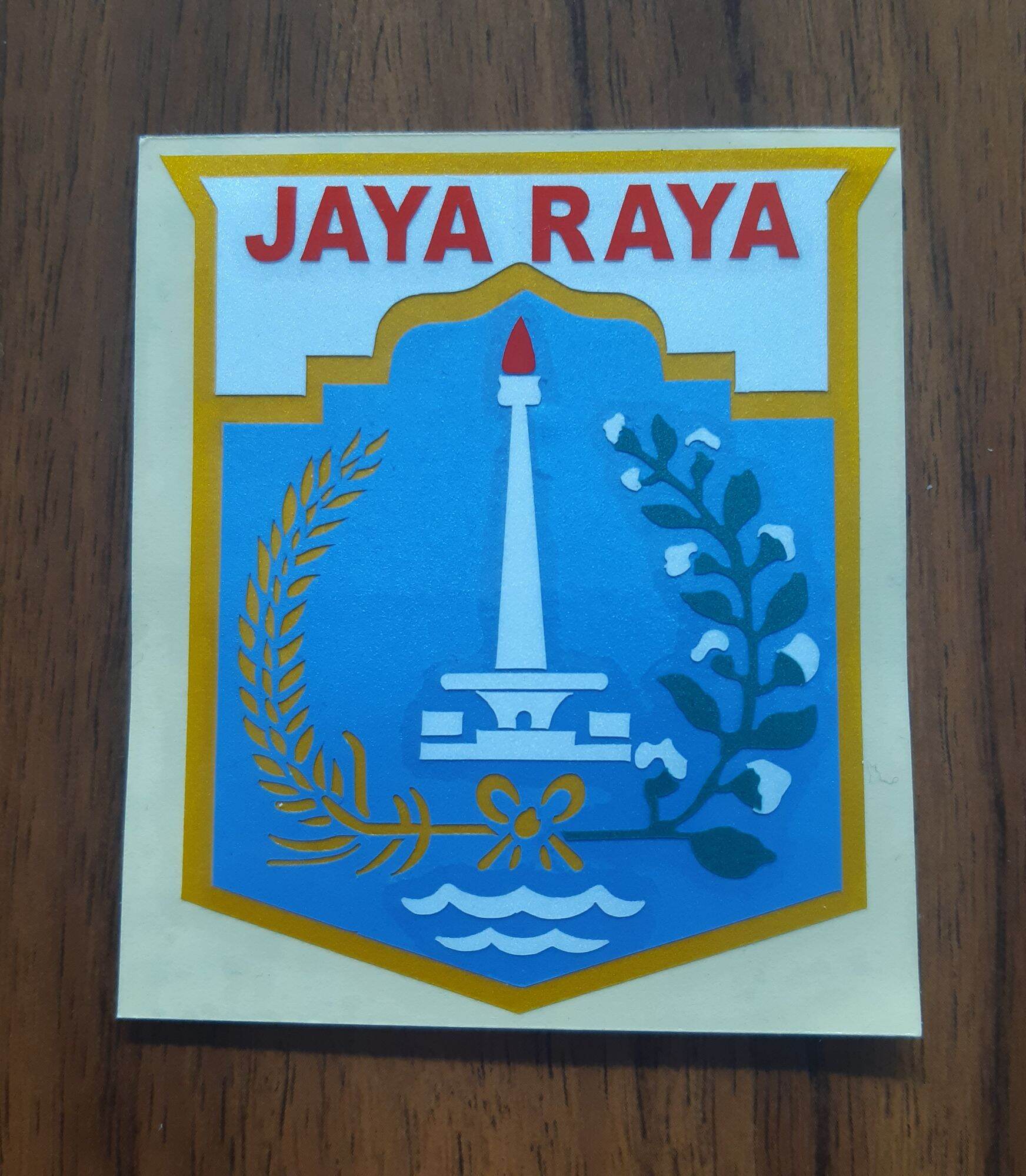 cutting sticker stiker jaya raya logo jaya raya dki jakarta stiker
