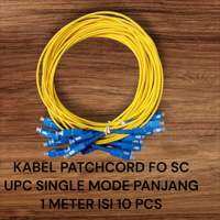 KABEL PATCHCORD FO SC UPC SINGLE MODE PANJANG 1 METER ISI 10 PCS