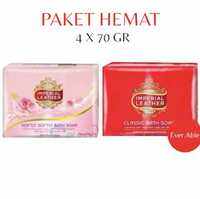 (PAKET HEMAT) IMPERIAL LEATHER BAR SOAP 70 GR X 4