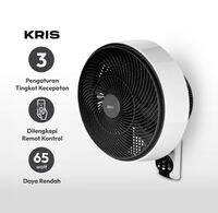 Kris kipas angin dinding 12inch dengan remot 65 watt wall fan
