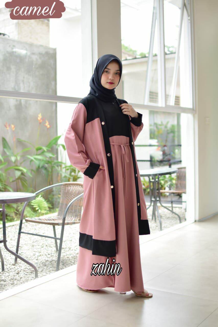 New Zahin One Set Rompi Gamis Zahin Terbaru Gamis Ori Zahin Fashion Muslim Lazada Indonesia