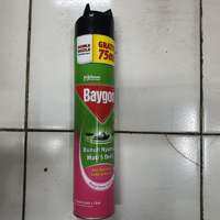 Baygon spray wangi flower garden 600ml+75ml membunuh nyamuk dalam waktu 3 detik