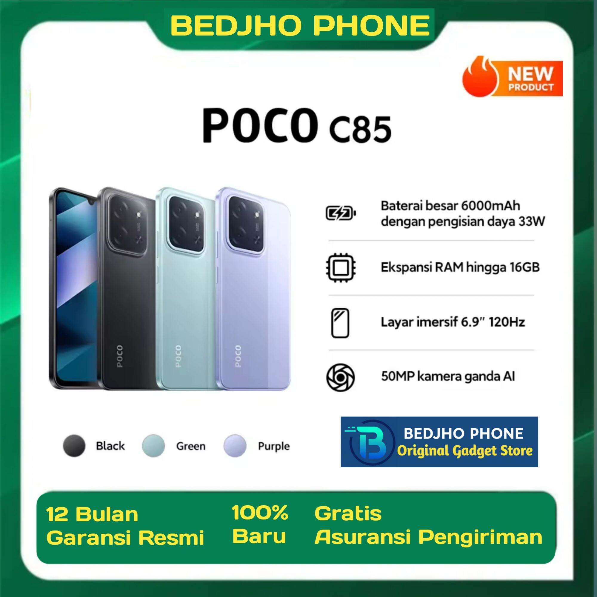 Xiaomi Poco C85 8/256GB official warranty Giá 1,999,000 Đồng*Miễn phí vận chuyển