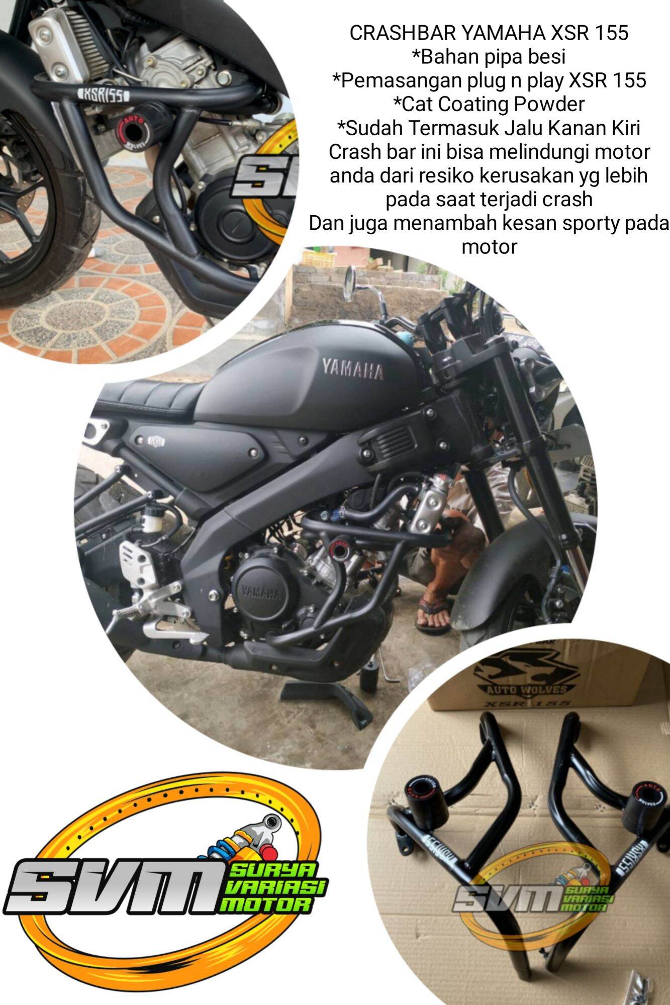 Crash Bar Xsr Frame Slider Xsr Pelindung Body Xsr Tubular Yamaha Xsr Lazada