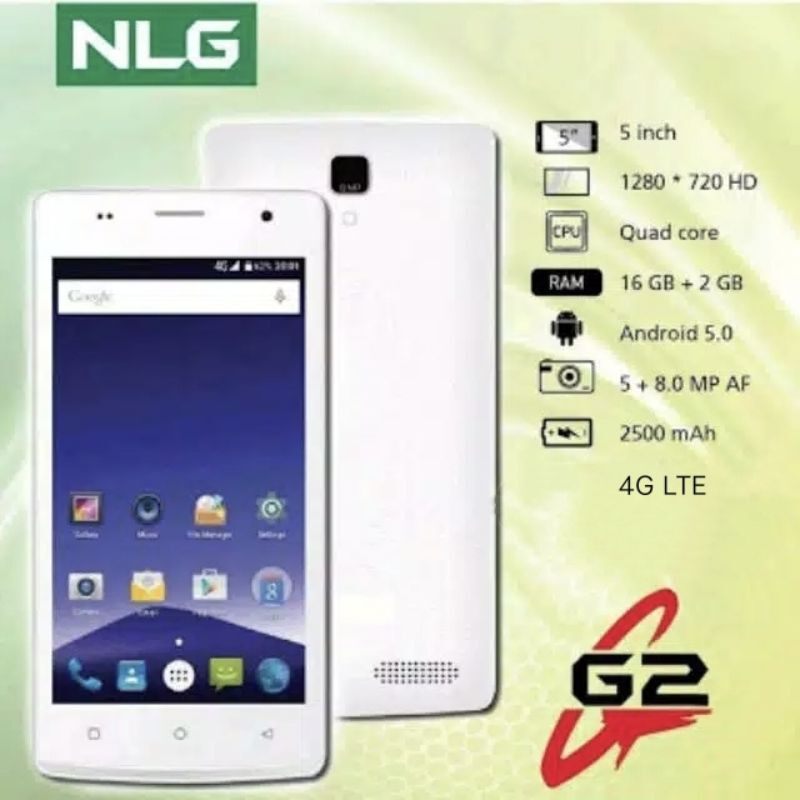Hp NLG G2 5inci 2/16 Android termurah Harga 335,000 rupiah*Gratis Ongkir