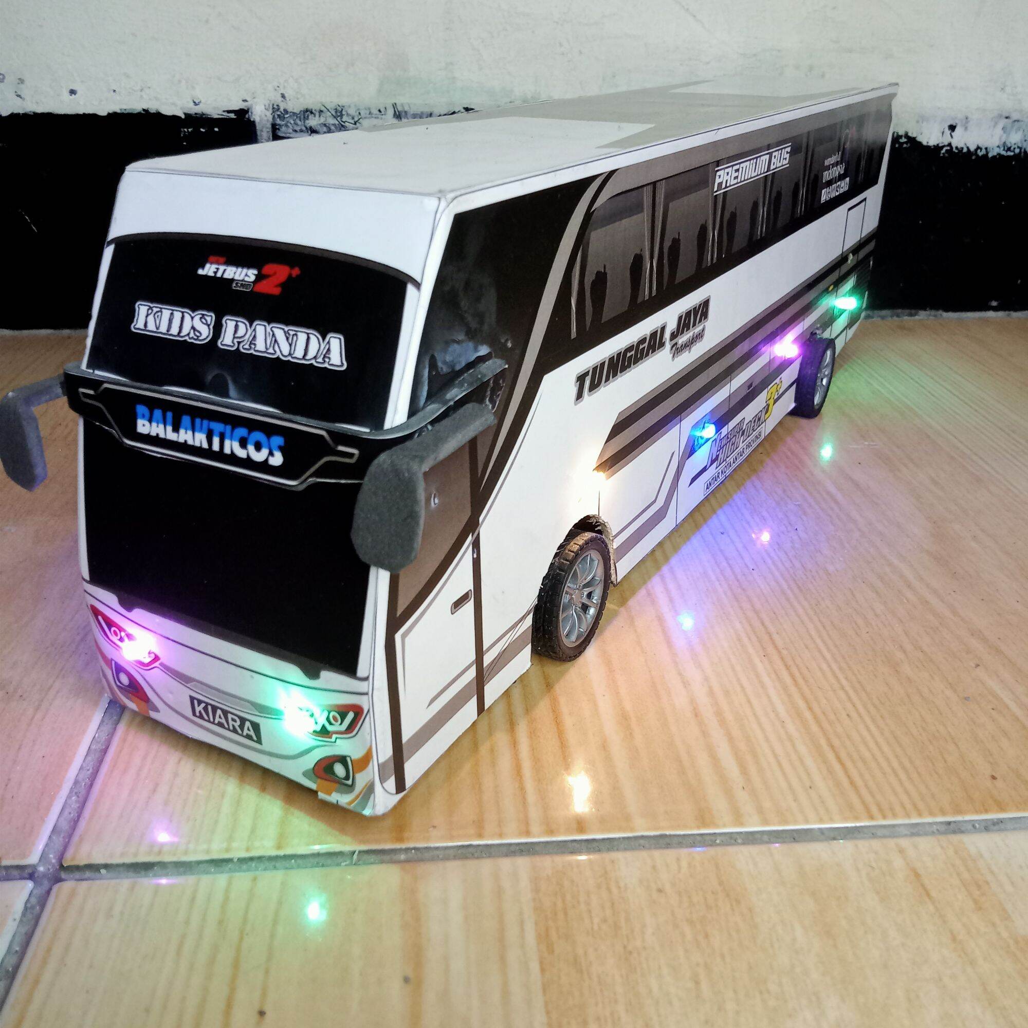 miniatur bus kids panda telolet basuri bonus lampu | Lazada Indonesia