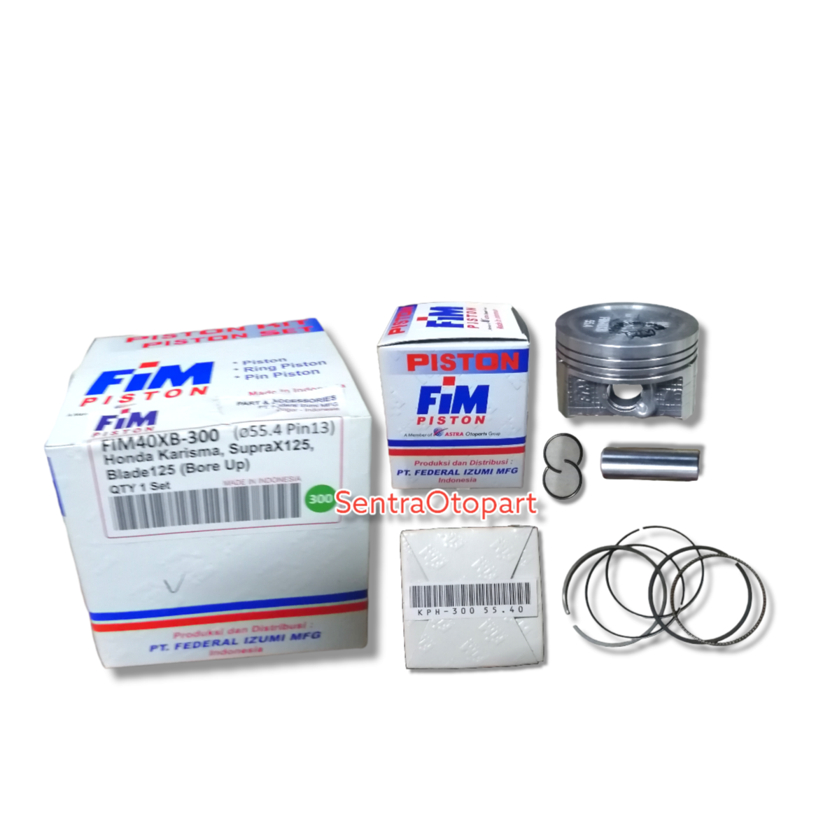 Piston seher kit karisma supra x 125 oversize 300 fim Lazada Indonesia