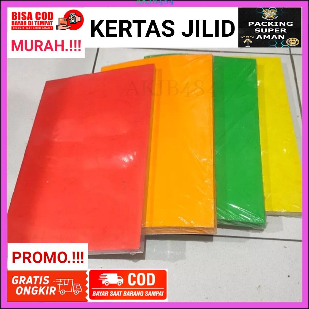 10 Pcs KERTAS JILID / BUFALLO Warna Warni Uk F4
