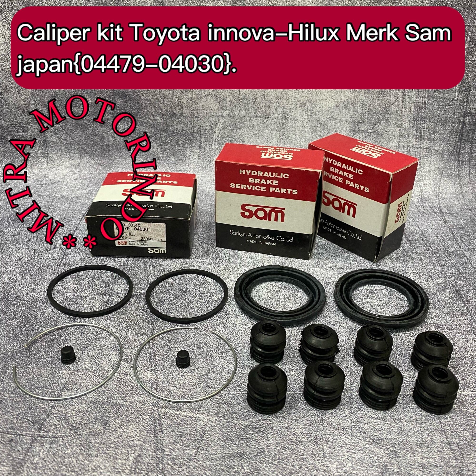 Caliper kit/seal caliper rem cakram Toyota Hilux/innova Merk Sam japan 04479-04030 Harga 52,500 rupiah*Gratis Ongkir