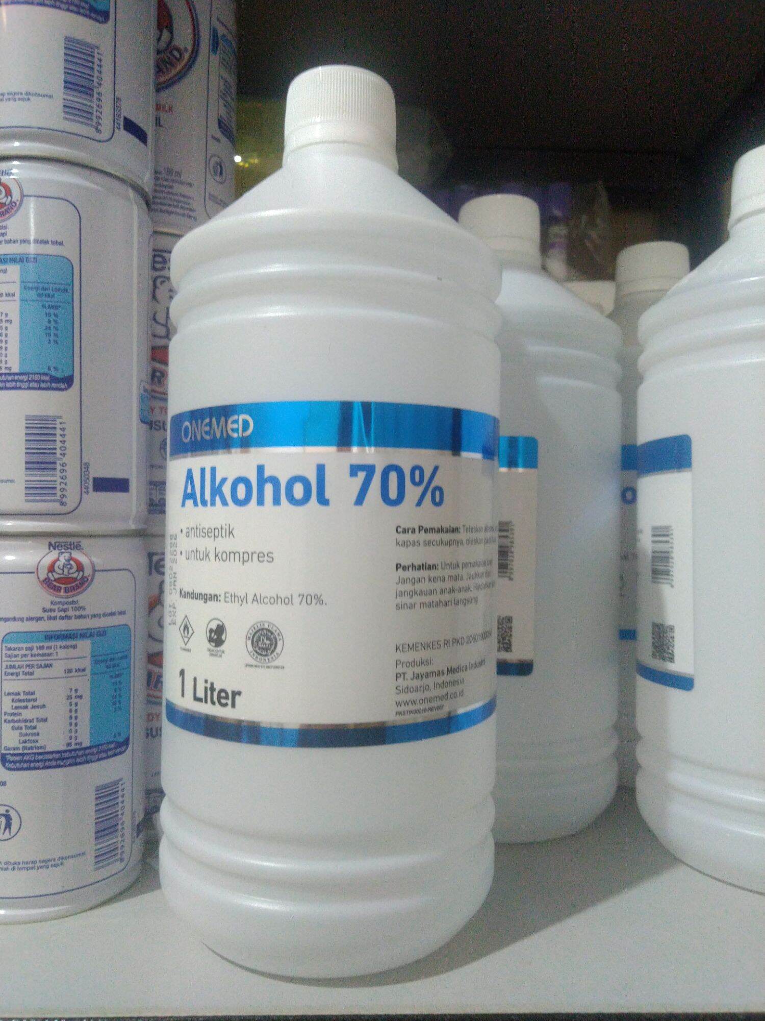 ONEMED alkohol 70% 1000ml 1 liter alcohol 1Liter 1L 1000cc 1000 cc 1000 ...