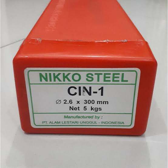 1 BATANG KAWAT LAS CIN 1 DIAMETER 2,6 MM ASLI NIKKO STEEL UNTUK CAST ...