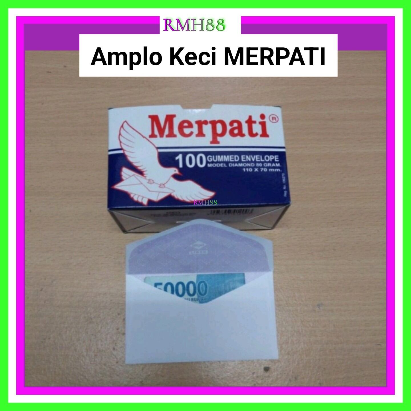 Amplop Lebaran Putih 1 Box Murah MERPATI Putuh Kecil 1 Box isi 100 pcs