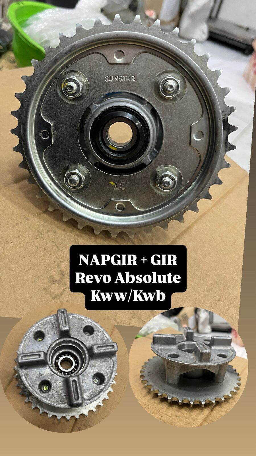 Nap Gear Tromol Assy Mounting for Honda Blade Revo Absolut Kwb Ori Sunstar Harga 275,000 rupiah*Gratis Ongkir