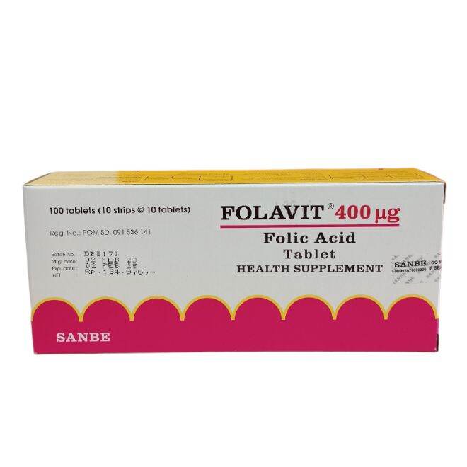 Folavit 400mg harga per strip 10tablet