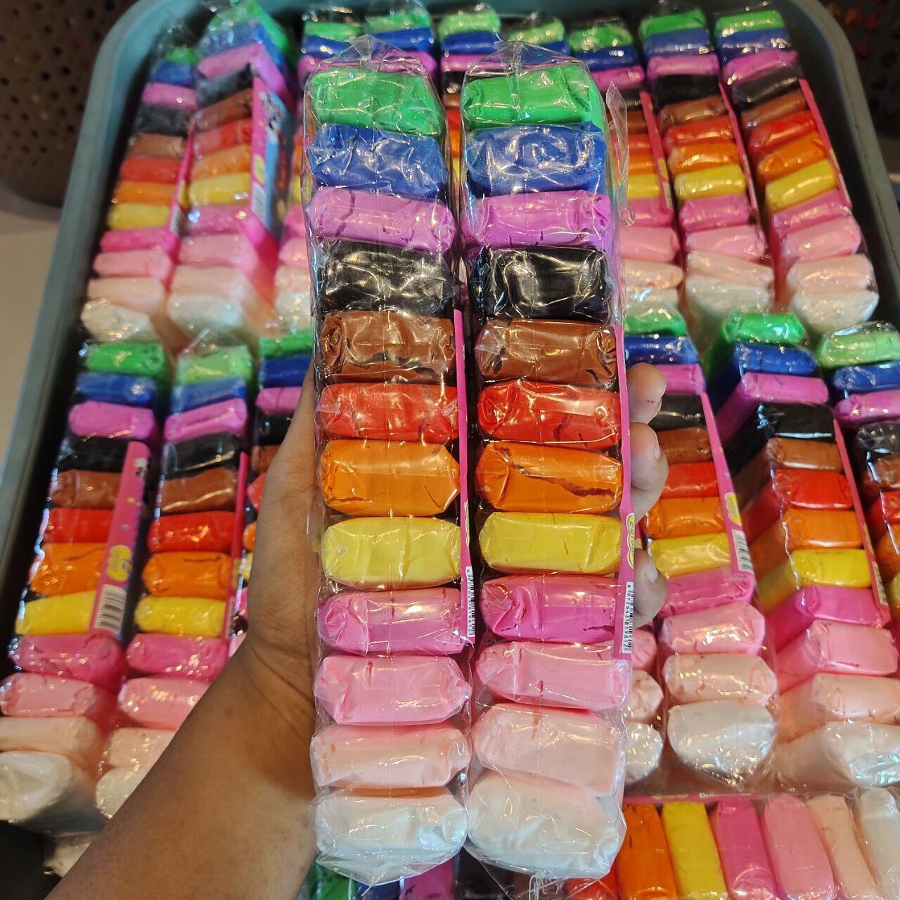 clay murah dapat 1 lusin 12 pcs promo warna warni