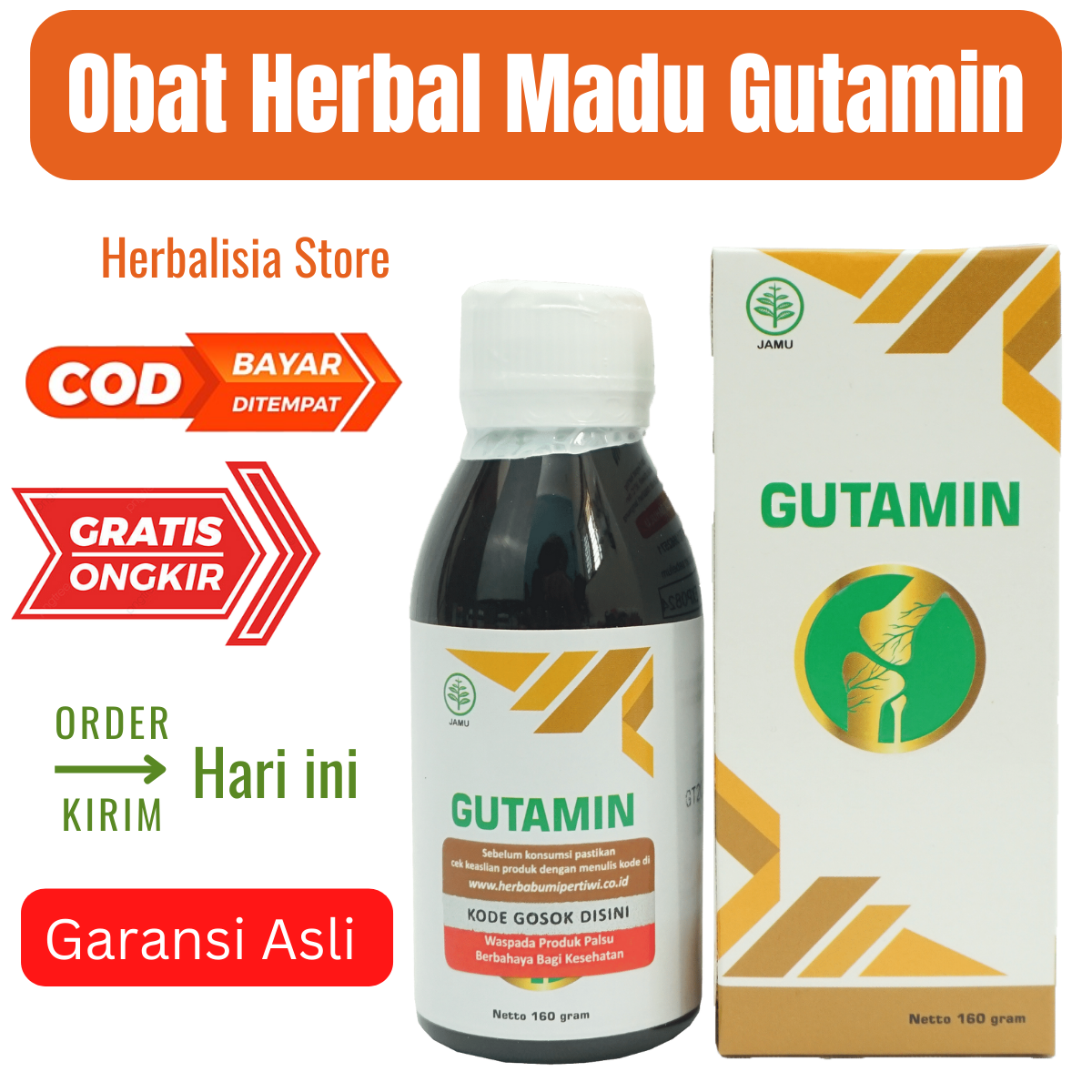 Obat Herbal Madu Gutamin Ori 100 Asli Lazada Indonesia 