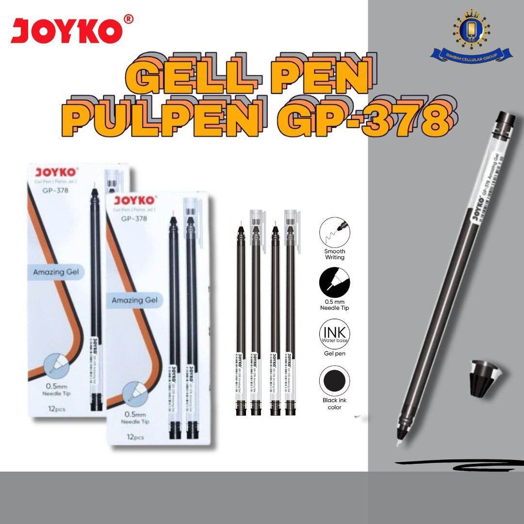Gel Pen Pulpen Pena Joyko GP-378 Amazing Gel 0.5 mm - Black