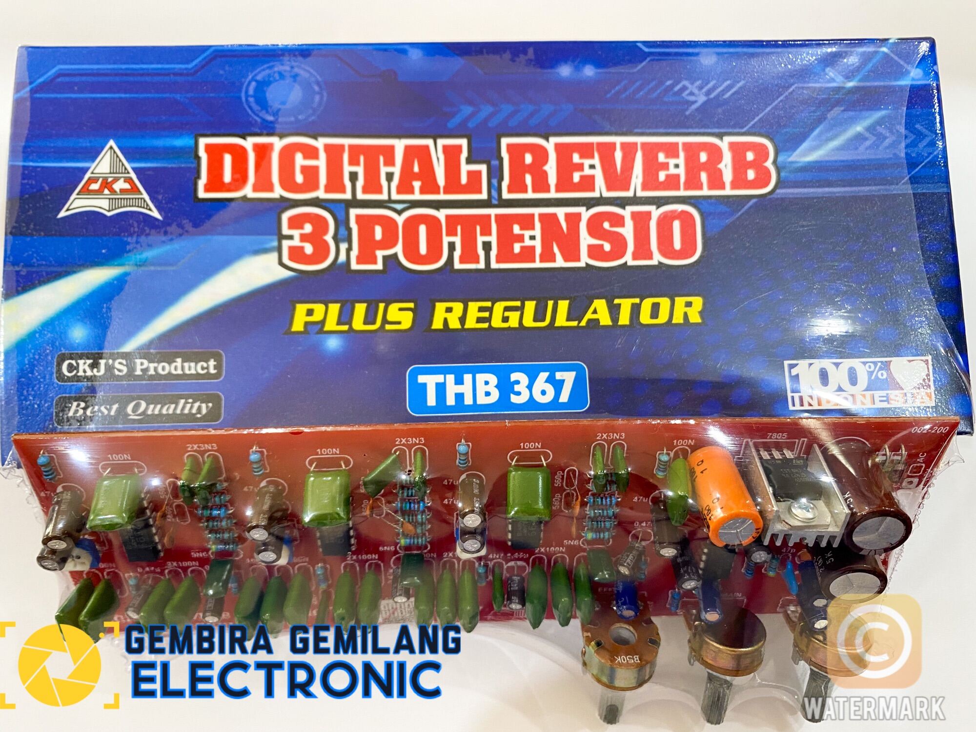 Kit Digital Echo Reverb 3 potensio + Regulator Lazada Indonesia