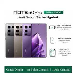 Infinix Note 50 Pro NFC (8GB/256GB)Helio G100-Garansi Resmi 1 Tahun Harga  3,123,000 Ringgit*Penghantaran Percuma
