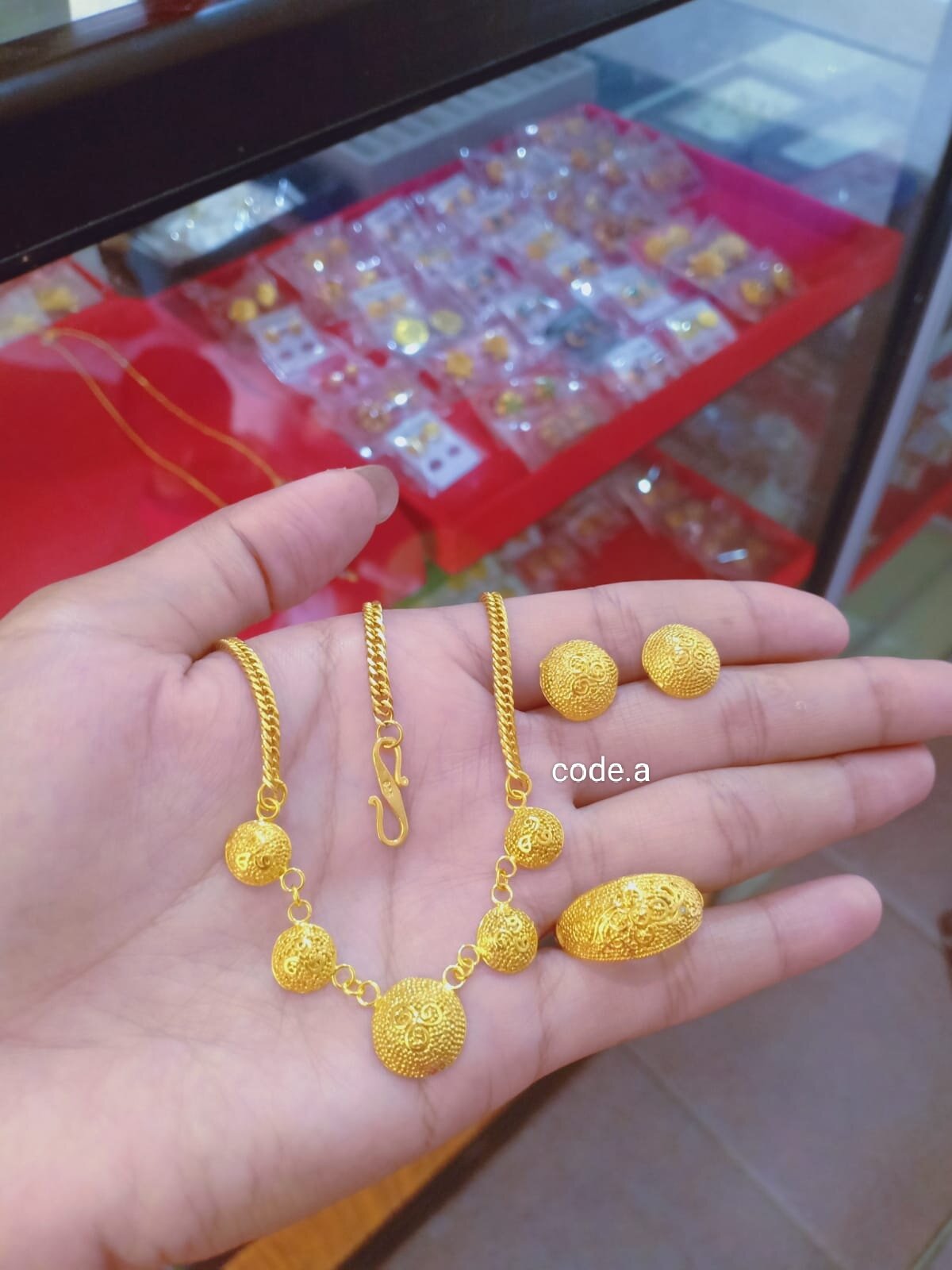 set perhiasan bali pasir belah
