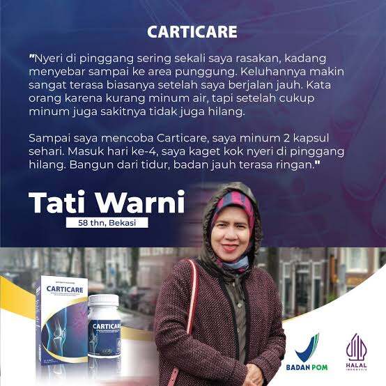 Carticare Suplemen Nyeri Sendi Asli Original - Carticare Obat Persendian Tulang Dan Otot. 