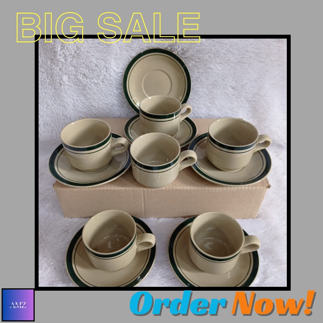 cangkir kopi klasik (6set CANGKIR+TATAKANNYA)
