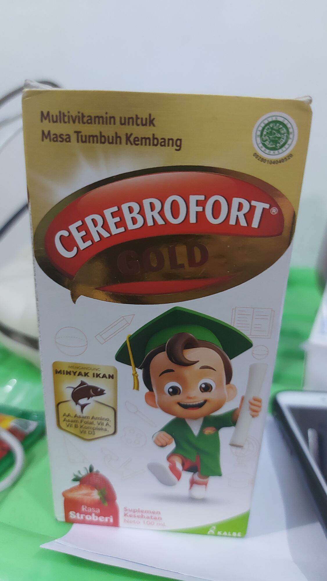 CEREBROFORT GOLD MULTIVITAMIN SYRUP RASA STRAWBERRY 100 ML | Lazada