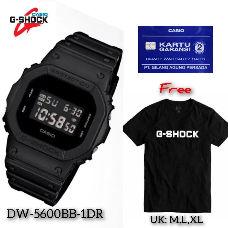 Jam Tangan Casio G-Shock DW-5600BB-1DR/jam gshock dw-5600bb-1 original ...