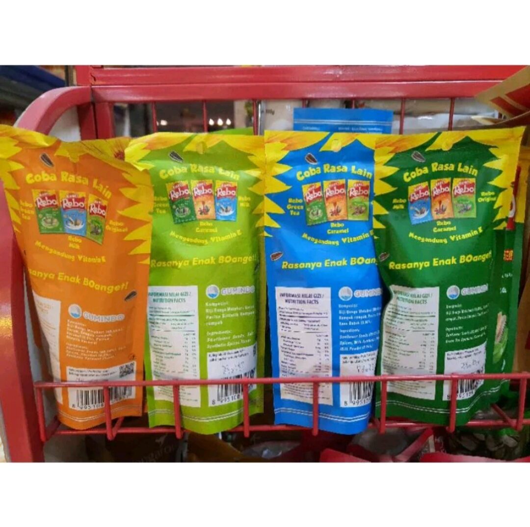 Kuaci Rebo 70gr Kwaci Biji Bunga Matahari All Varian Milk Caramel