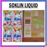 Soklin Liquid Pink Biru Violet Merah Softergent Detergen Cair 22 ML 1 Dus isi 120+10 Pcs