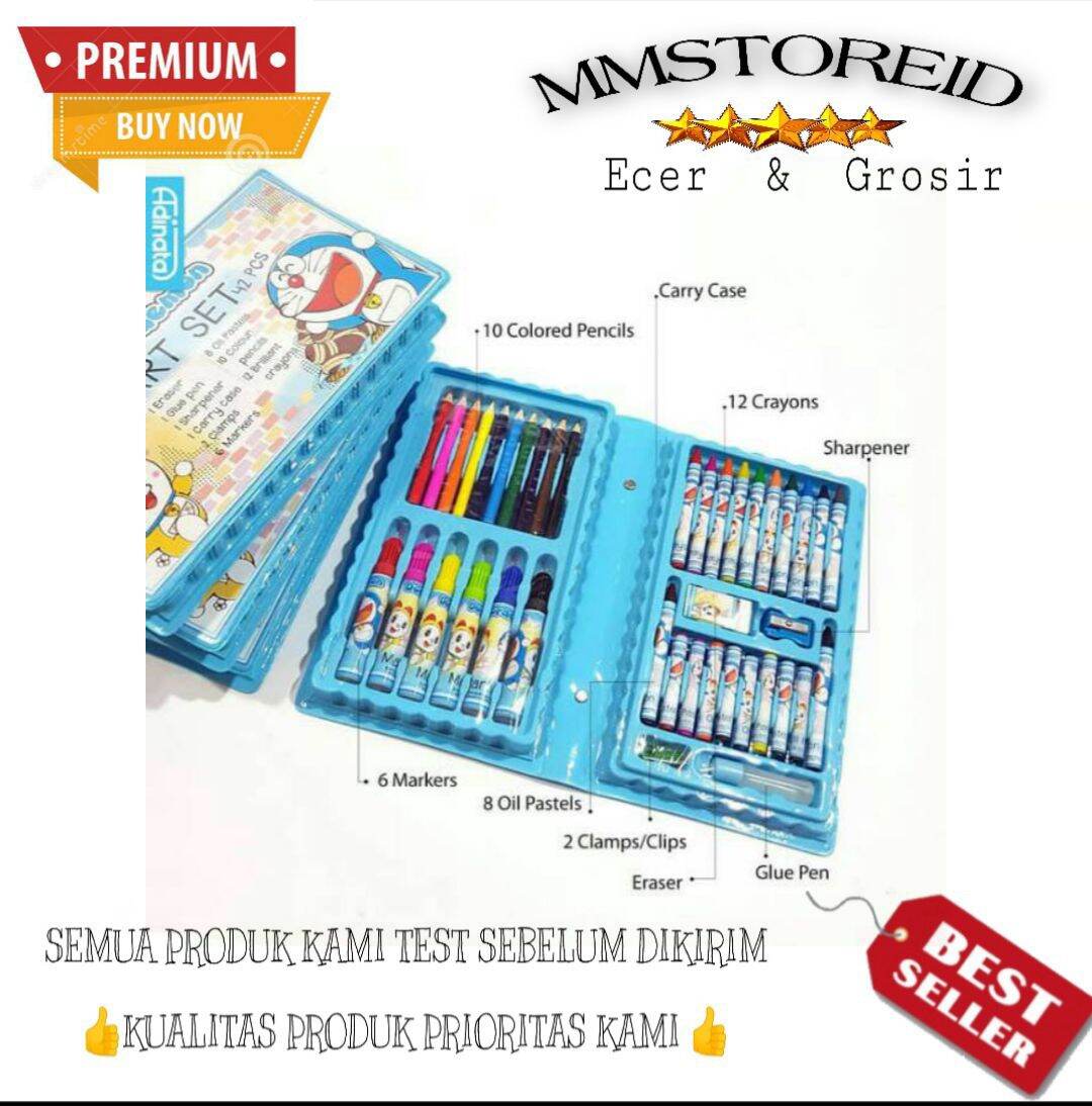 MM - art set crayon 168pcs pensil warna super Mega art set anak anak  lukisan stationery melukis / crayon Art set isi 168 pcs spidol crayon /  pensil set menggambar