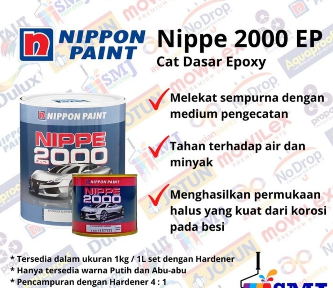 Cat Dasar Epoxy Surfacer Primer Duco Nippe Ep Warna Abu Abu Kg