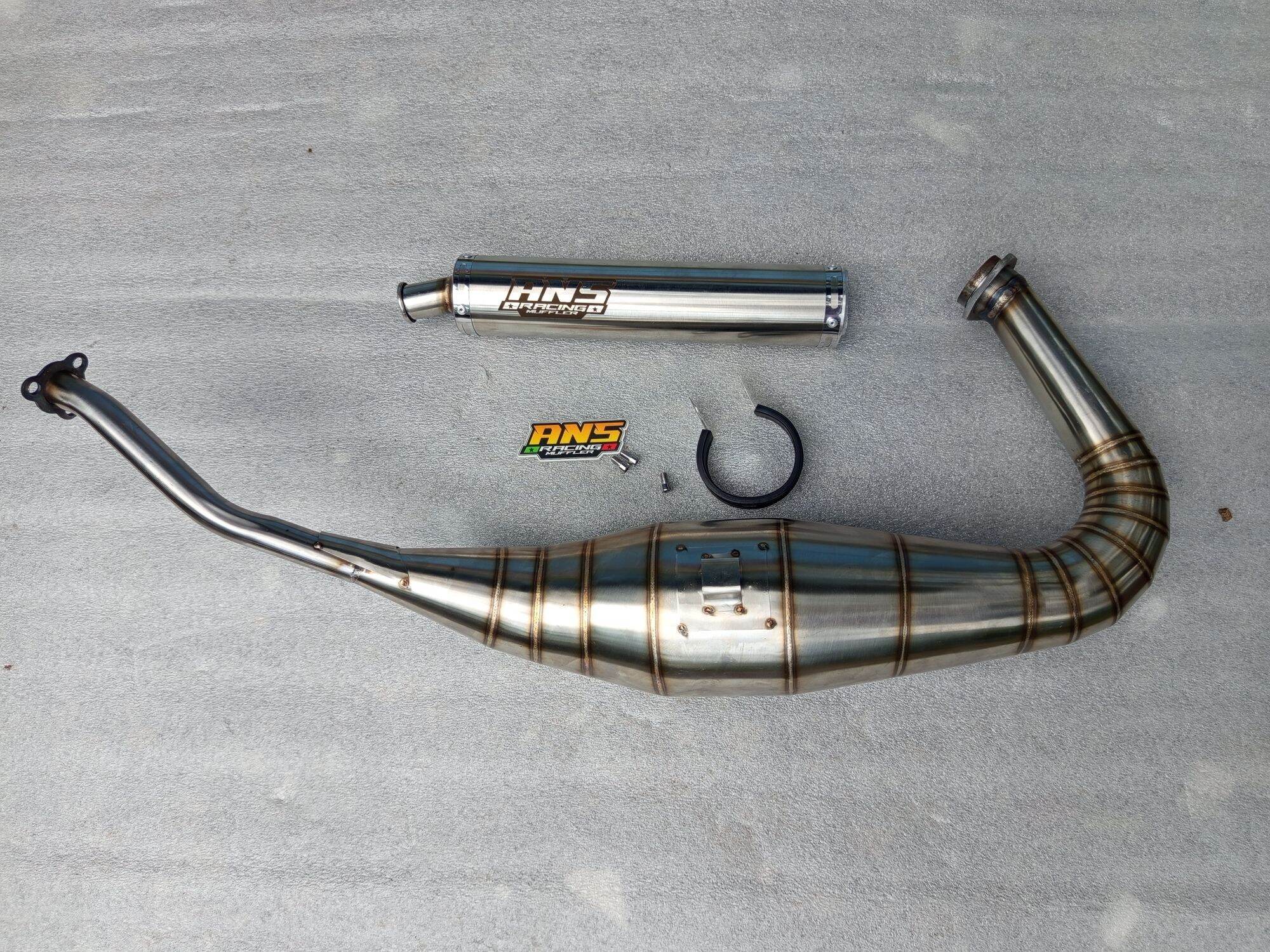 Knalpot kawasaki ninja ANS Racing R RR SS full stainless Harga 650,000 rupiah*Gratis Ongkir