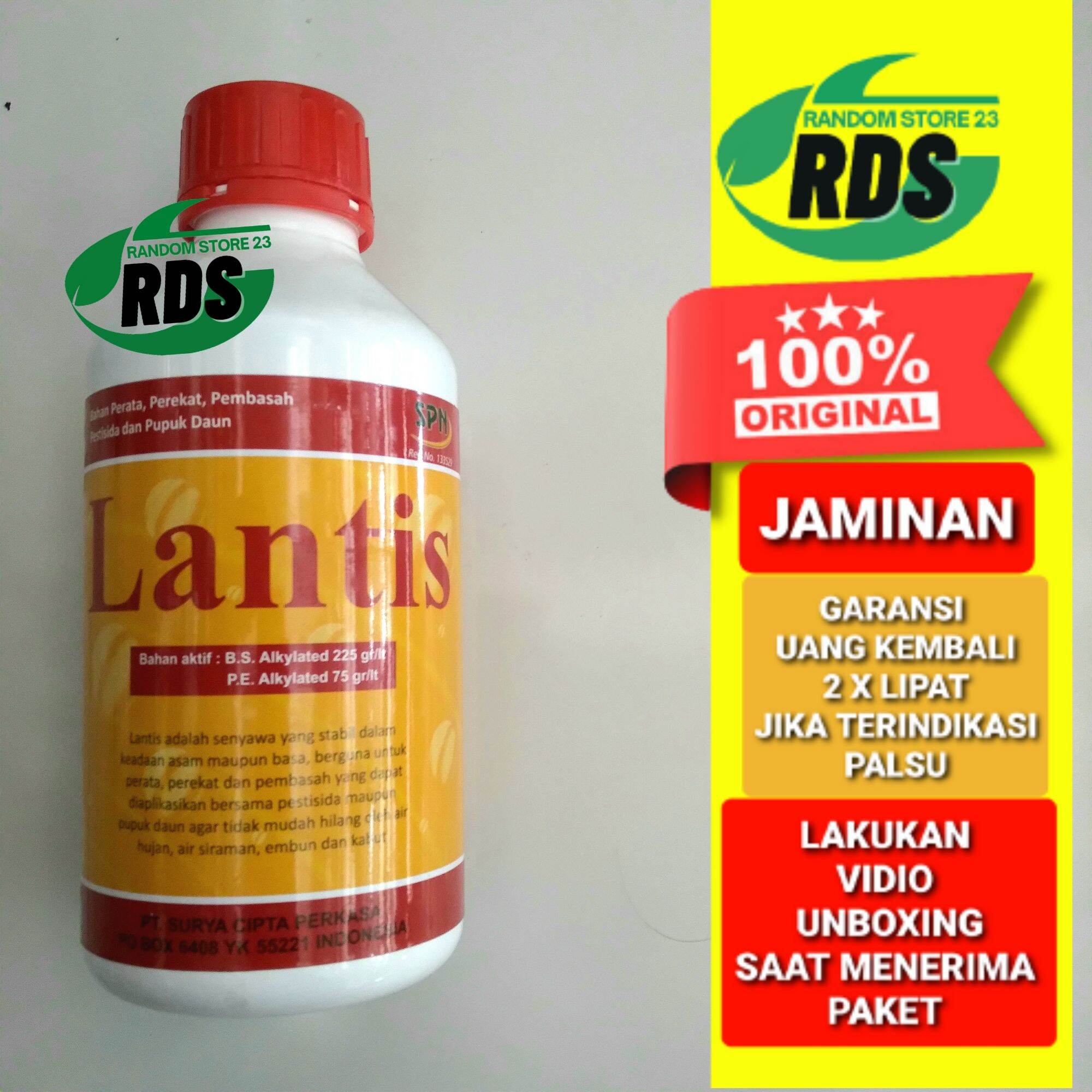 PUPUK PERATA /PEREKAT /PEMBASAH /PESTISIDA PLUS PUPUK DAUN LANTIS 1 LTR