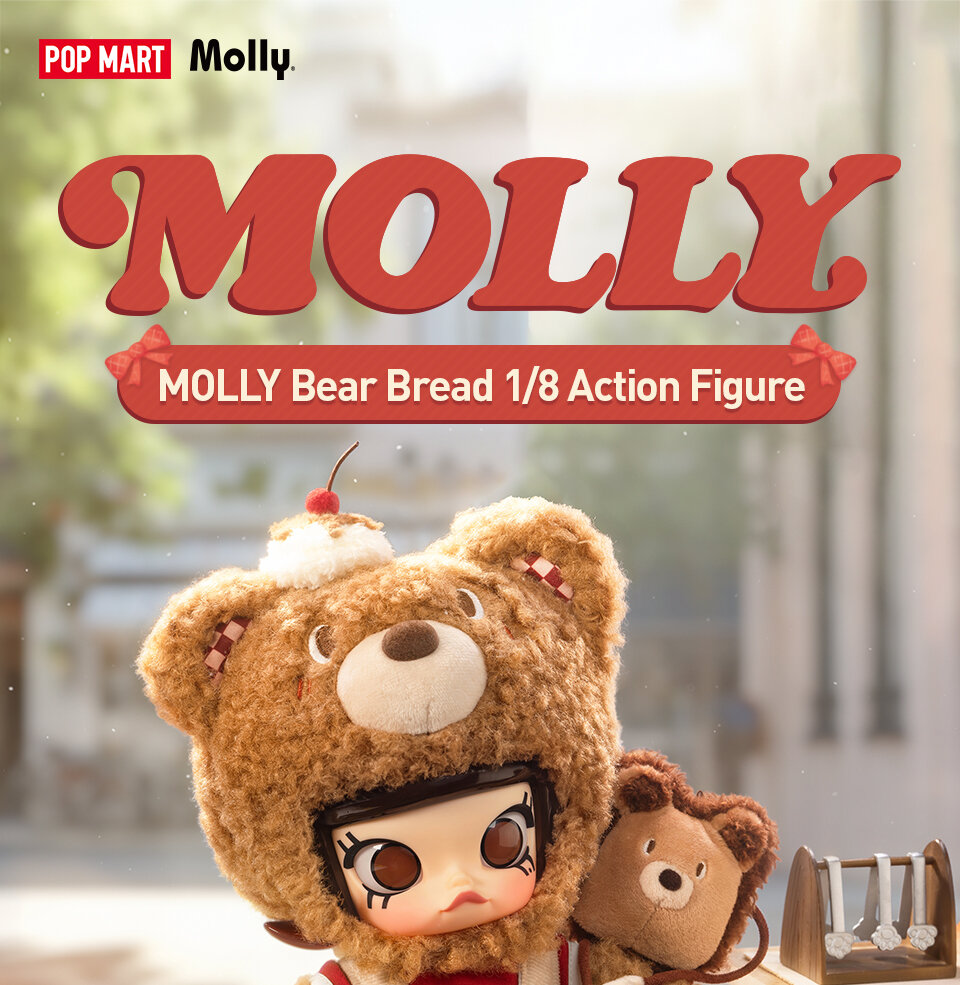 POP MART MOLLY Bear Bread 1/8 Action Figure BJD Birthday Gift Kid