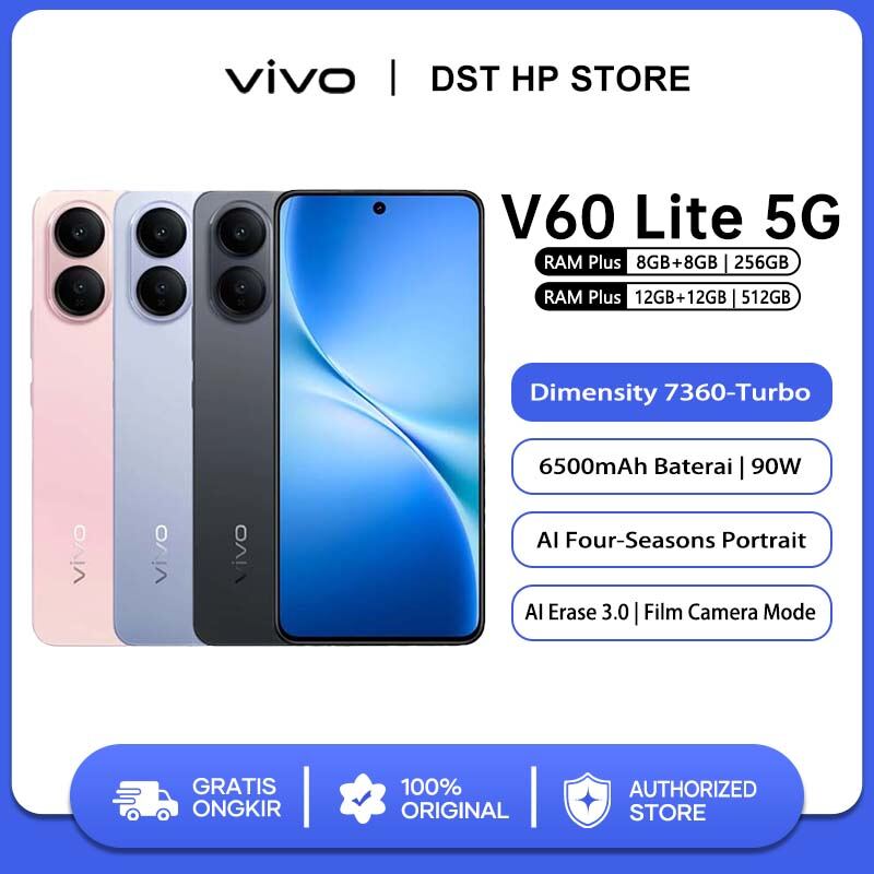 Vivo V60 Lite 5G 12/512 8/256 GB & V60 Lite 4G 8/256 GB - Vivo newest 2025 official warranty Giá 3,999,000 Đồng*Miễn phí vận chuyển