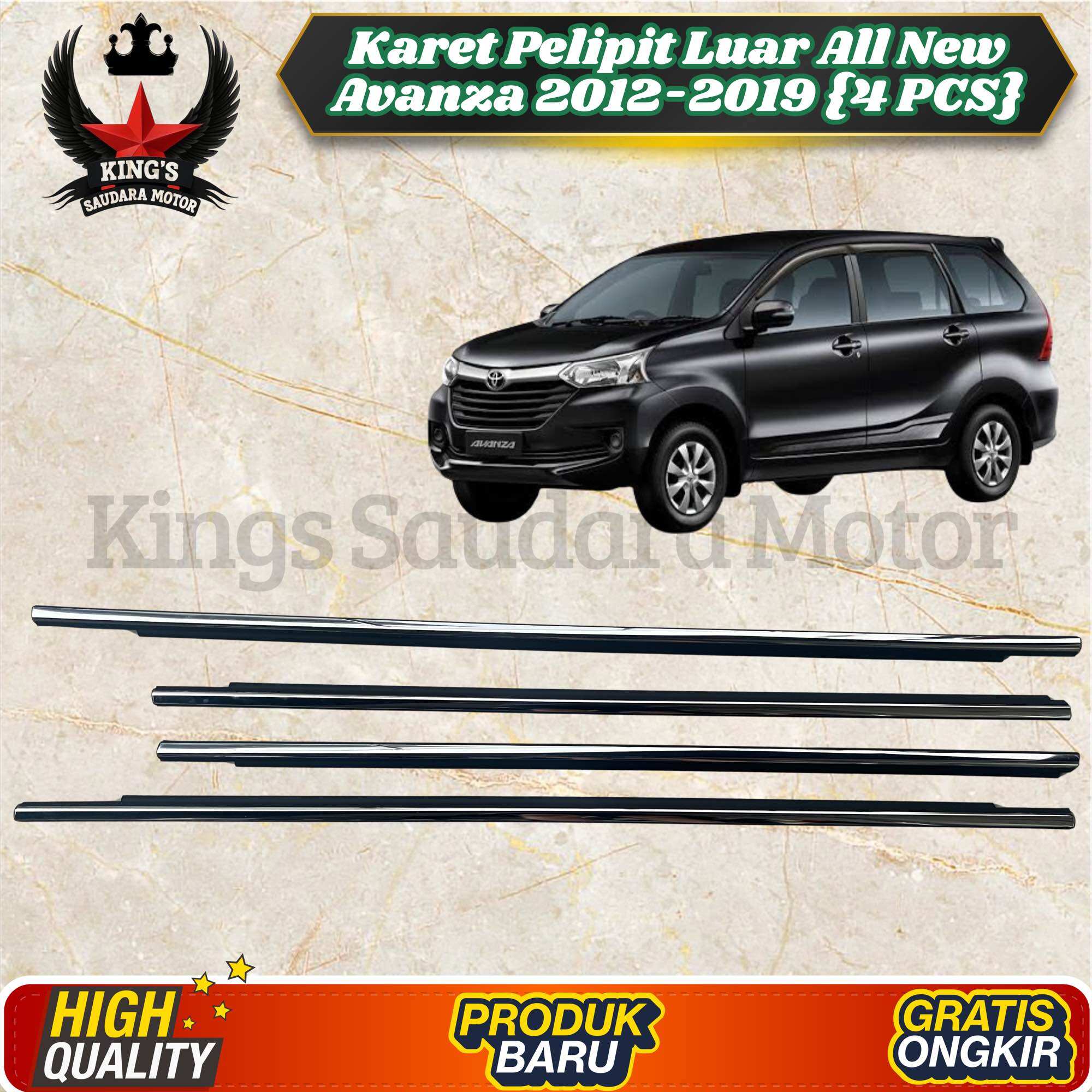 All new Avanza 2012-2019 original best seller cheapest door seam rubber chrome model Harga 200,000 rupiah*Gratis Ongkir