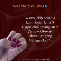 Innayku My Mozza Henna Kuku Halal Warna Maroon Aman Dipakai Solat