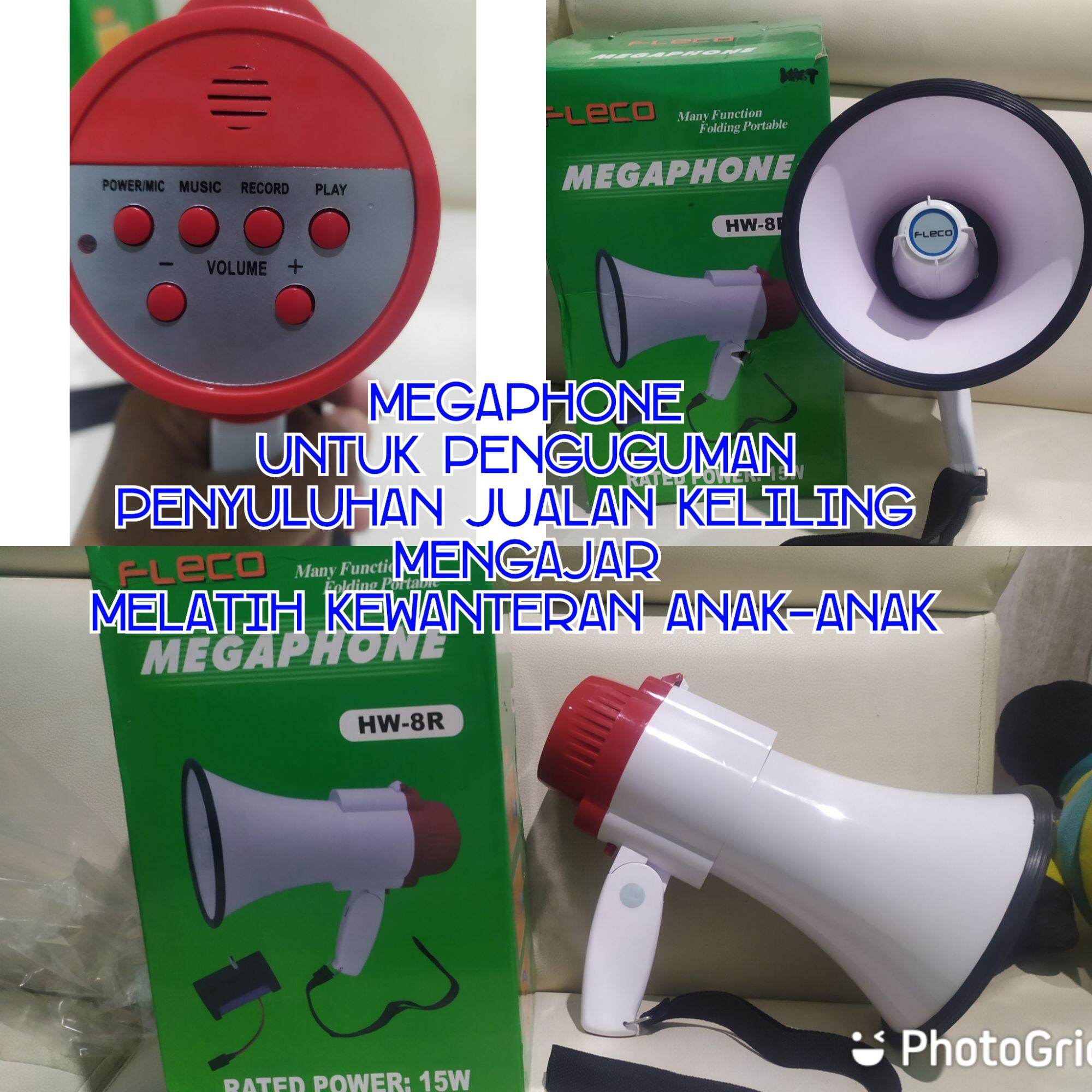 Mini megaphone sudah termasuk Battre bisa dicharger cocok sekali untuk