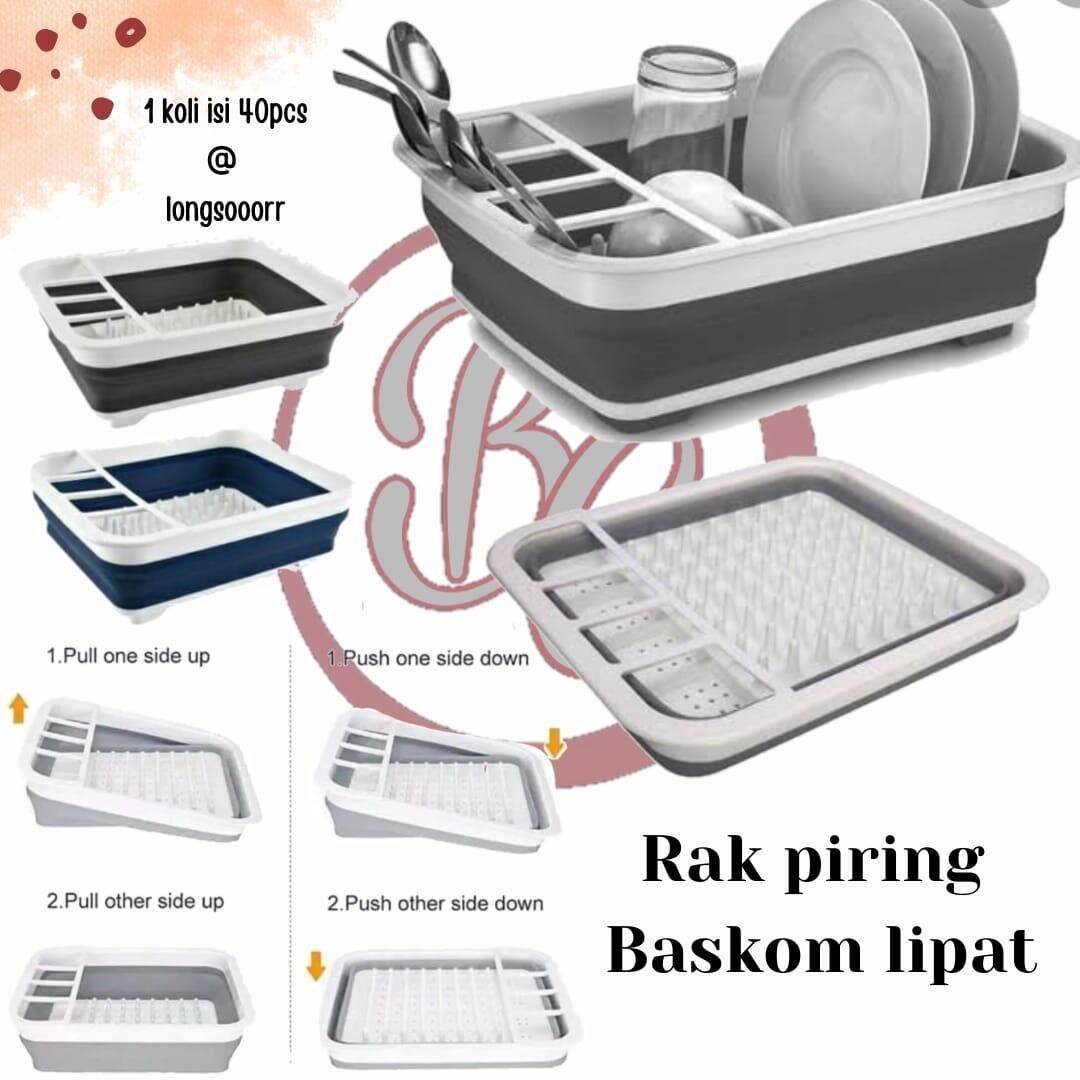 Lipat Di Atas Wastafel Dapur Pengering Piring Sayur Buah Rak Rak Pipa