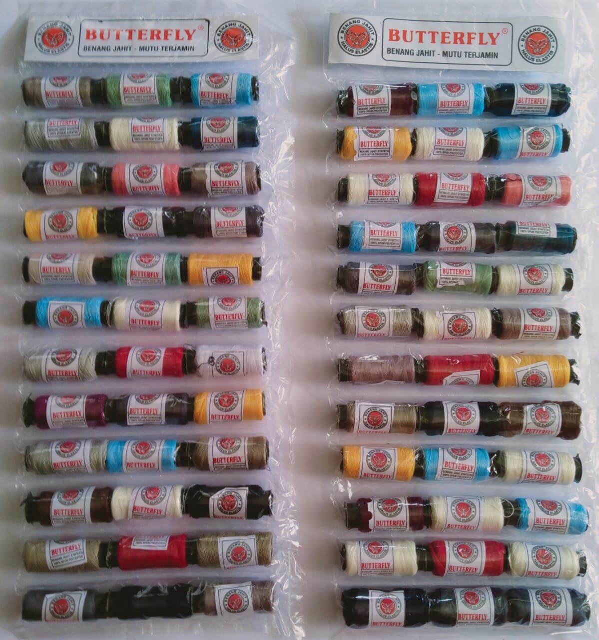 Benang Jahit Anti Putus Warna Warni 1 Lembar isi 36 pcs
