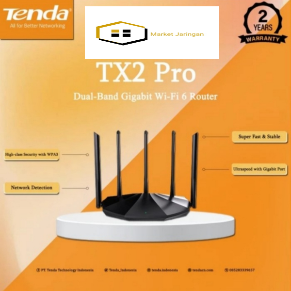 Tenda TX2 Pro Dual-Band Gigabit Wi-Fi 6 Router | Lazada Indonesia