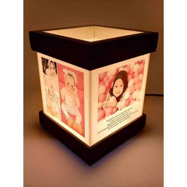 Lampu hias tidur kolase foto hadiah kado gift custom ultah ulang tahun anniversary pernikahan wisuda unik mewah