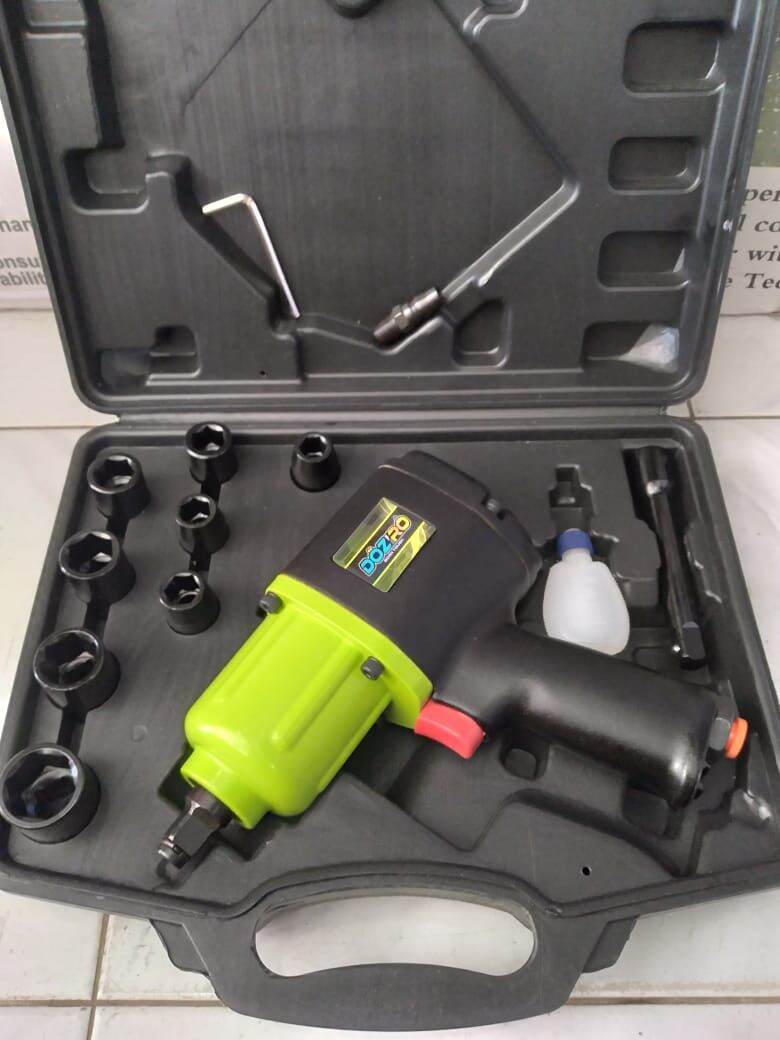 Impact air wrench set kit DOZIRO ZW850 1/2" Alat buka pasang baut angin Lazada Indonesia