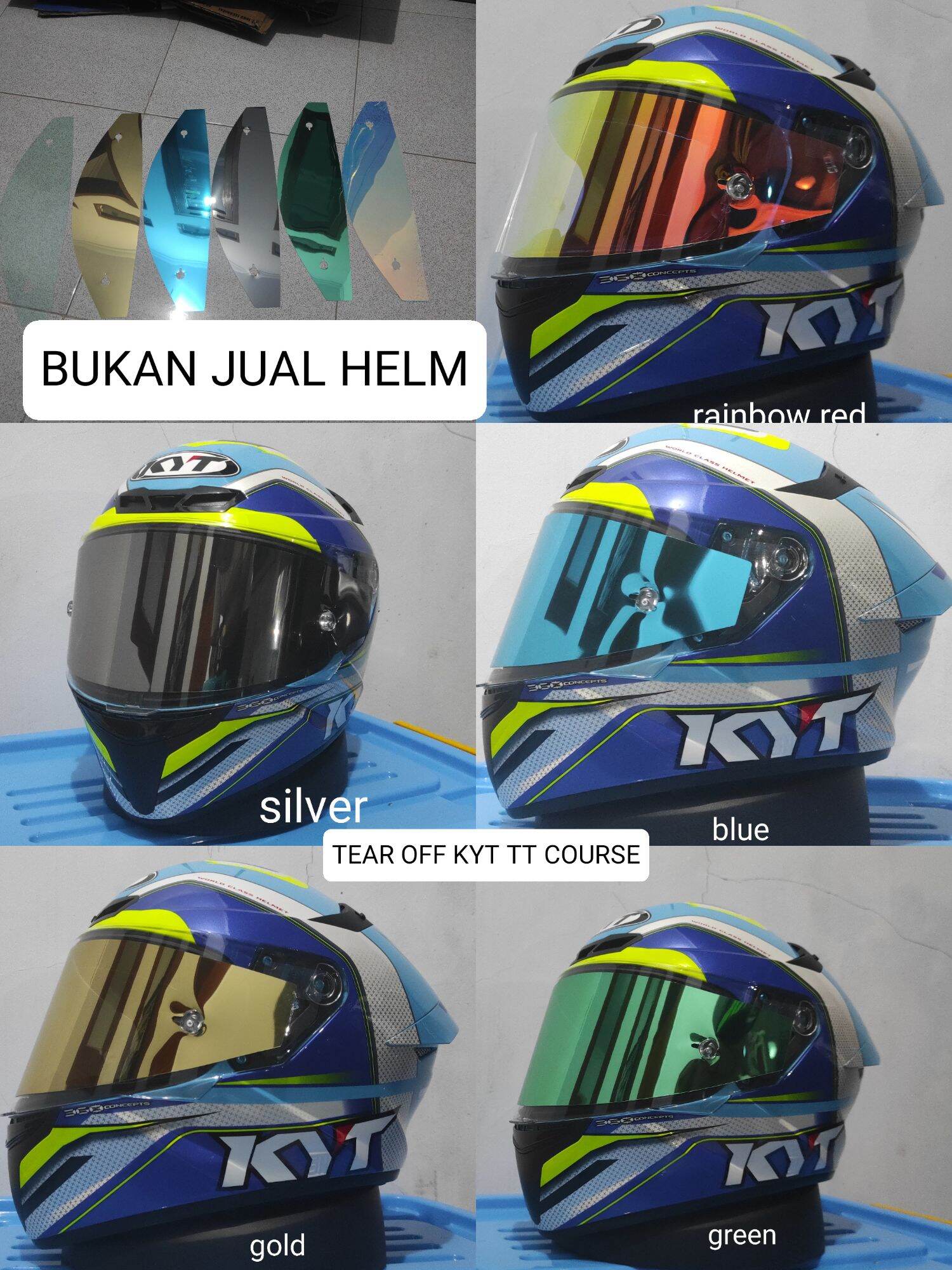 Kyt Tt Course Tear Off Iridium Tearoff 