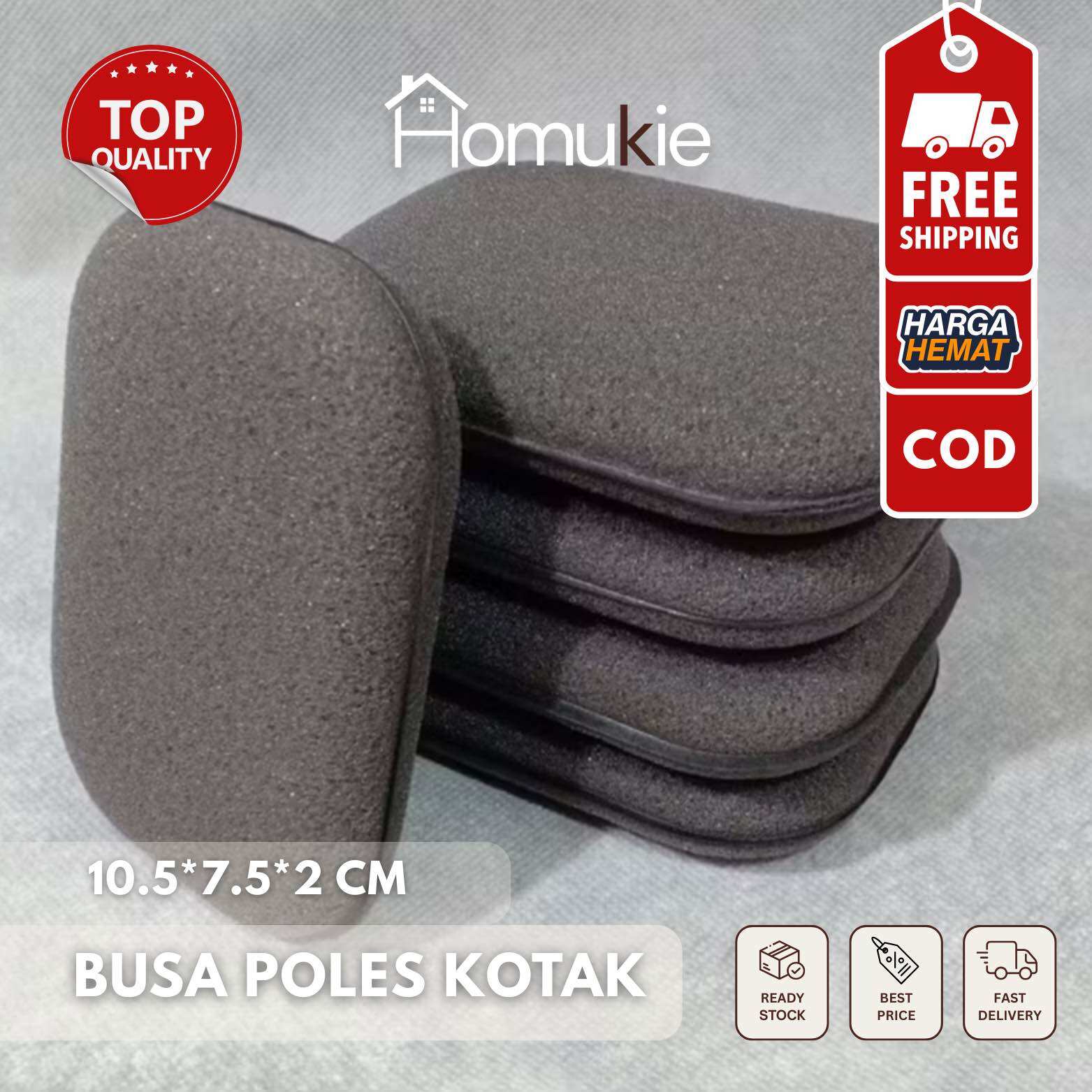 Homukie - Sponge Foam Pad Applicator Box for Car Motorcycle Waxing Harga 1,100 rupiah*Gratis Ongkir